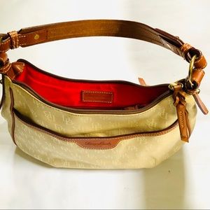 DOONEY & BOURKE SIGNATURE HOBO TRIMMED IN LEATHER